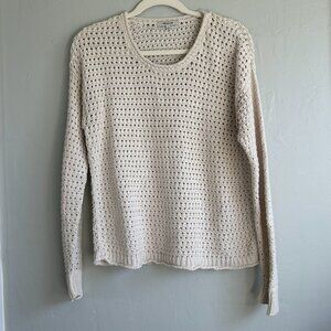 Madewell Cream Open-Knit Pullover Sweater